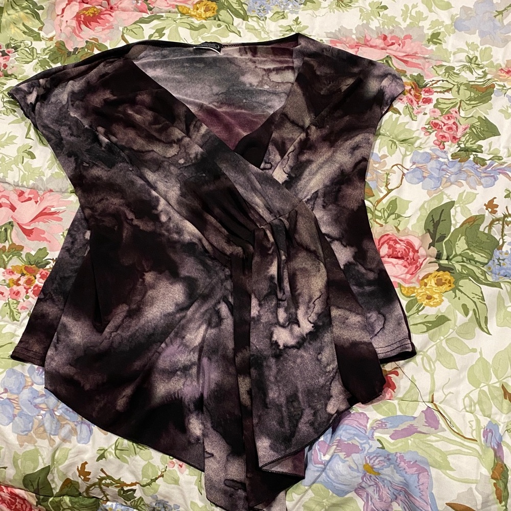 Chic Black and Gray Women's Blouse